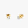 Triple Baguette Diamond Studs