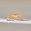 925 Sterling Silver Triple Band Crossover Ring - Image 2
