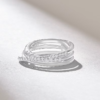 925 Sterling Silver Triple Band Crossover Ring - Image 6