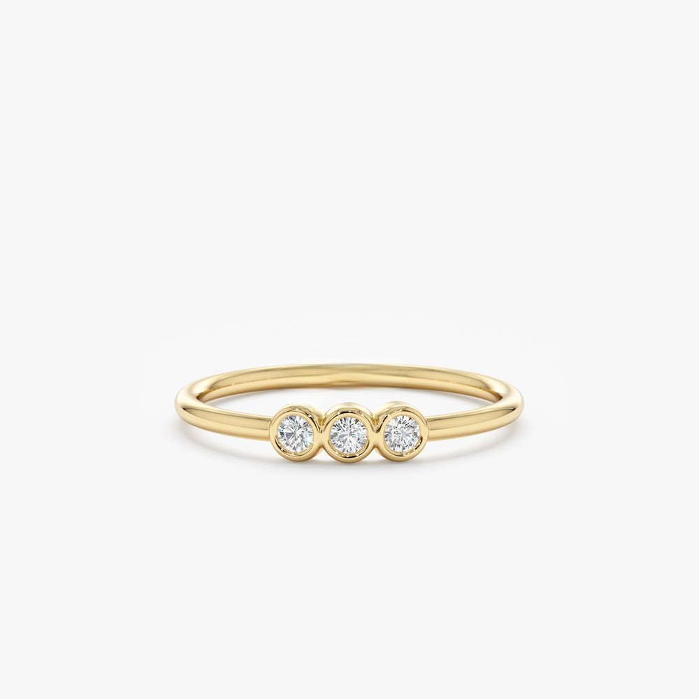Triple Bezel Diamond Ring