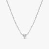 Triple Diamond Cluster Necklace - Image 4