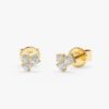 Triple Diamond Cluster Studs - Image 3
