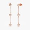 Triple Diamond Hanging Earring Studs