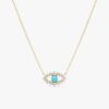 Turquoise Eye Diamond Necklace