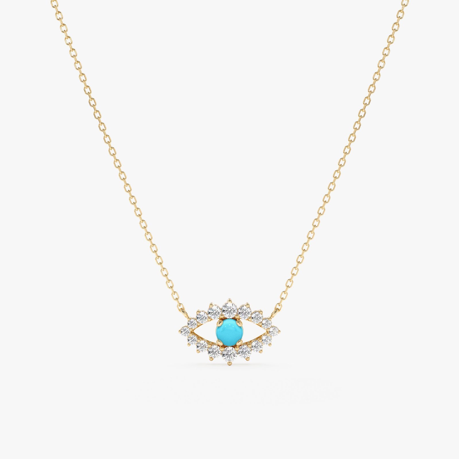 Turquoise Eye Diamond Necklace