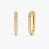 U-Shaped Thin Diamond Hoops