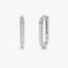U-Shaped Thin Diamond Hoops - Image 3