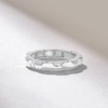 925 Sterling Silver Unique Gear Shaped Diamond Wedding Band - Image 4