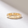 925 Sterling Silver Unique Gear Shaped Diamond Wedding Band - Image 5