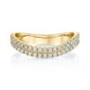 Diamond-studded stacking ring in 925 sterling silver