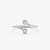 Vertical Diamond Open Ring