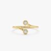 Vertical Diamond Open Ring - Image 3