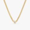 White Diamond Cuban Chain Necklace