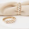 Zig Zag Diamond Cluster Hoops - Image 4