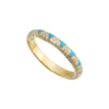 Thin 2.5 mm zigzag ring in sterling silver with gold plating
