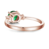 925 Sterling Silver 1.5CT. Classic Three Stone Emerald and White Sapphire Ring - Image 12