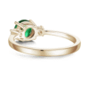 925 Sterling Silver 1.5CT. Classic Three Stone Emerald and White Sapphire Ring - Image 9