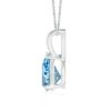 925 Sterling Silver 1.5CT. Pear Shaped Aquamarine Solitaire Pendant - Image 2