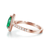 925 Sterling Silver 1.5CT. Pear Shaped Emerald Ring White Sapphire Halo Accents - Image 11