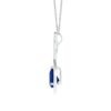925 Sterling Silver 1.61CT. Twisted Infinity Floating Blue Sapphire Drop Pendant - Image 2