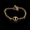 Sterling silver bracelet with bold single-link design