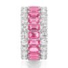925 sterling silver ring with a bright rhodium finish