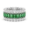 Baguette eternity band with a bold 8mm profile