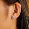 Simple diamond stud earrings with premium CZ stones