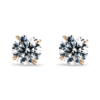 Prong-set CZ diamond stud earrings in a classic design