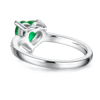 925 Sterling Silver 1CT. Classic Heart Shaped Emerald Ring - Image 6