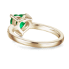 925 Sterling Silver 1CT. Classic Heart Shaped Emerald Ring - Image 9