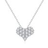 925 Sterling Silver 1CT. Eternal Heart Diamond Necklace