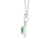 925 Sterling Silver 1CT. Floating Emerald Tulip Diamond Pendant - Image 2