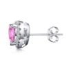 Heart birthstone earrings with sparkling accent stones