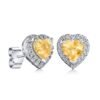 Heart shaped stud earrings with thick gold plating