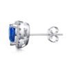 Classic stud earrings featuring heart and round shapes