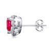 Heart shaped stud earrings with prong-set centre stones