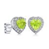 Sterling silver heart earrings with premium CZ stones