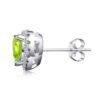 Halo stud earrings with heart and round stone shapes