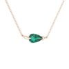 Gold-plated sterling silver necklace with a delicate pear pendant