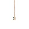 Sterling silver leaf necklace with a 1 carat CZ emerald stone