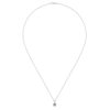 925 Sterling Silver 1CT. Round Diamond Solitaire V Bale Pendant - Image 2