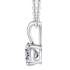 925 Sterling Silver 1CT. Round Diamond Solitaire V Bale Pendant - Image 3