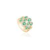 925 Sterling Silver 2.16 Carat Emerald Diamond Cluster Ring - Image 3