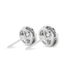 Pave halo stud earrings featuring premium CZ diamond stones