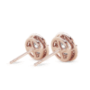 925 sterling silver halo studs with a polished profile