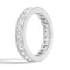 925 Sterling Silver 2.48CT. Channel Set Princess Cut Diamond Eternity Wedding Band