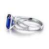 925 Sterling Silver 2.5CT. Petite Split Band Sapphire Ring - Image 3