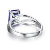 925 Sterling Silver 2.5CT. Petite Split Band Sapphire Ring - Image 4