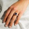 925 Sterling Silver 2.5CT. Petite Split Band Sapphire Ring - Image 6